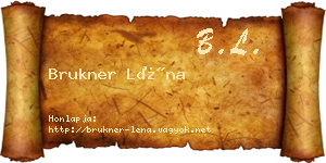 Brukner Léna névjegykártya